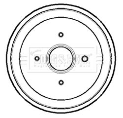 BORG & BECK Тормозной барабан BBR7169